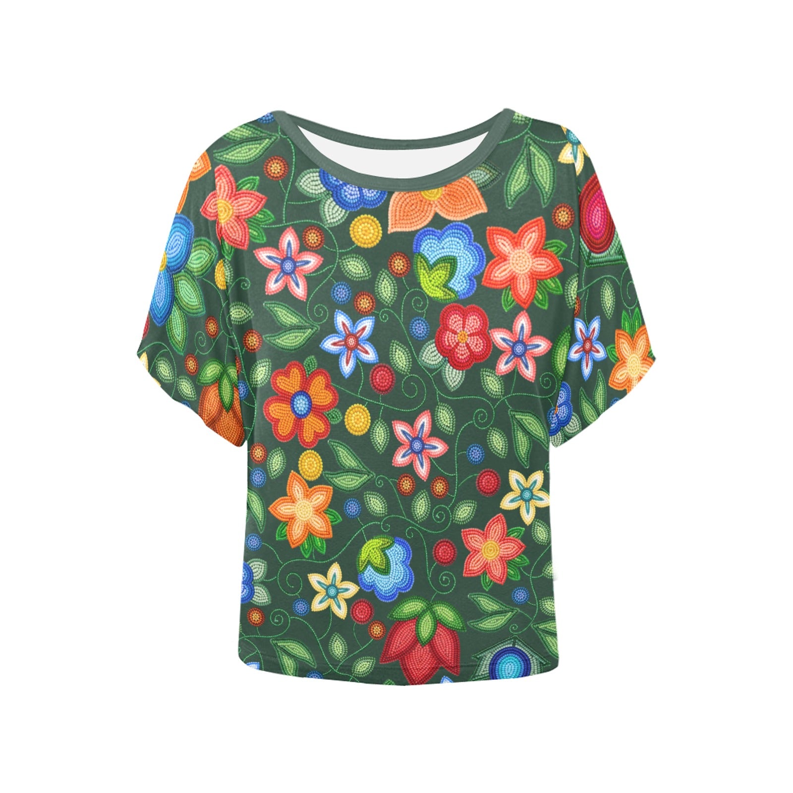 Morning Harmony Forest Women's Batwing-Sleeved Blouse T-shirt