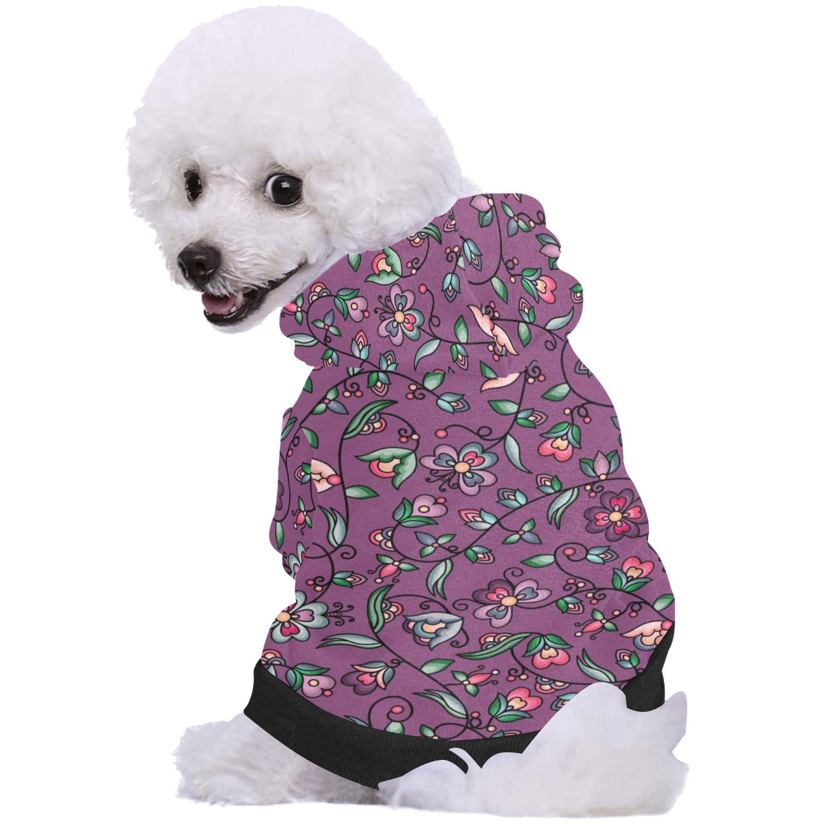 Amber Evening Garland Purple Pet Dog Hoodie