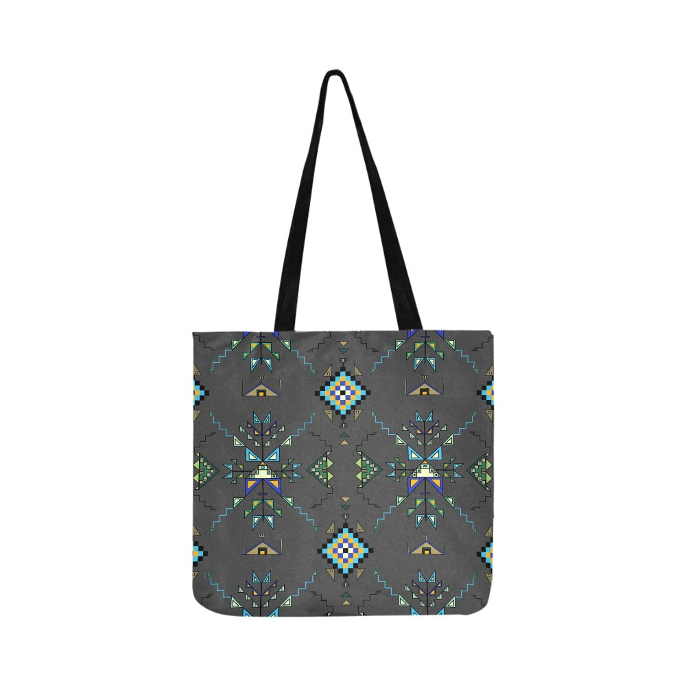 Bear Shield Dark Gray Reusable Shopping Bag (Two sides)
