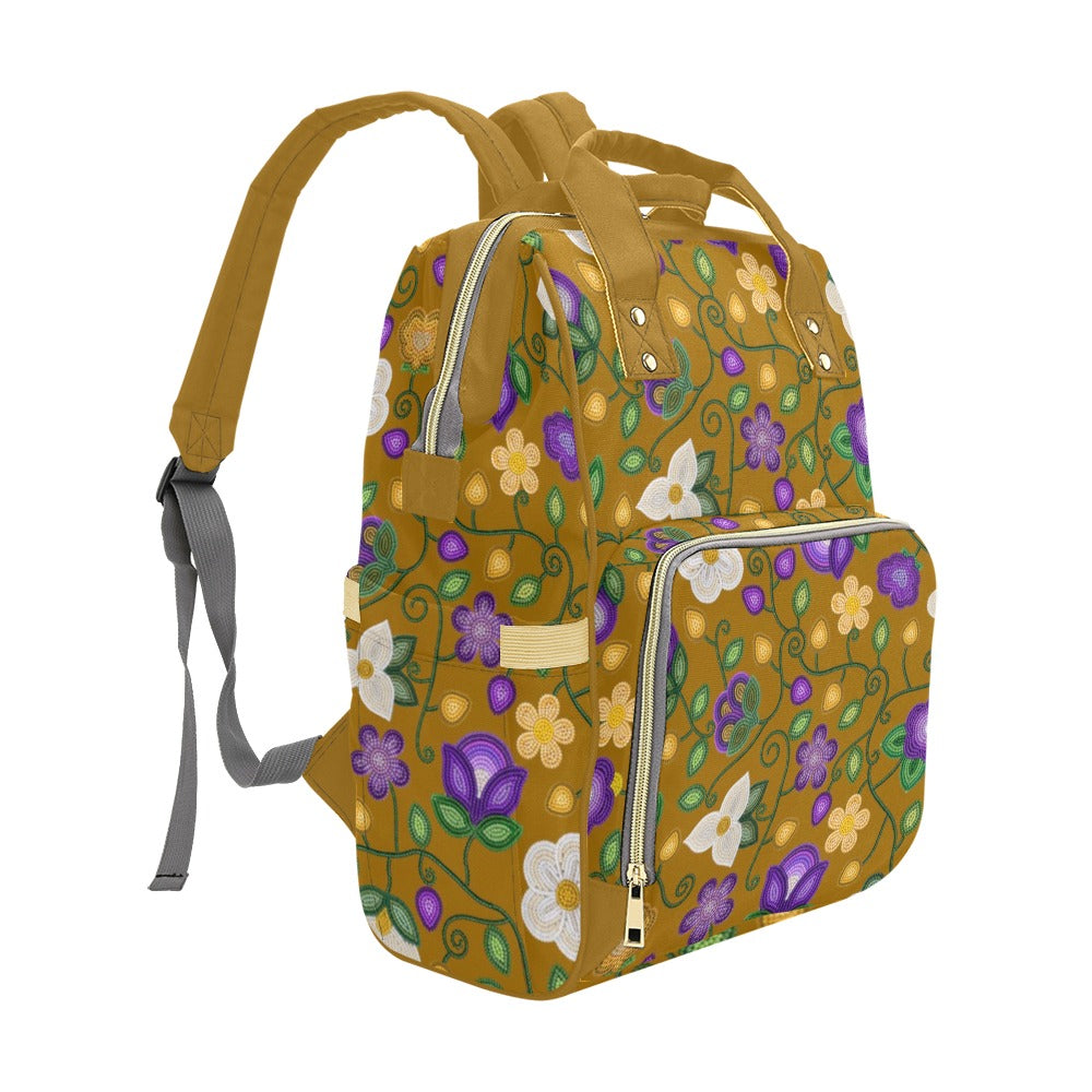Midnight Moss Bloom Toffee Multi-Function Diaper Backpack/Diaper Bag