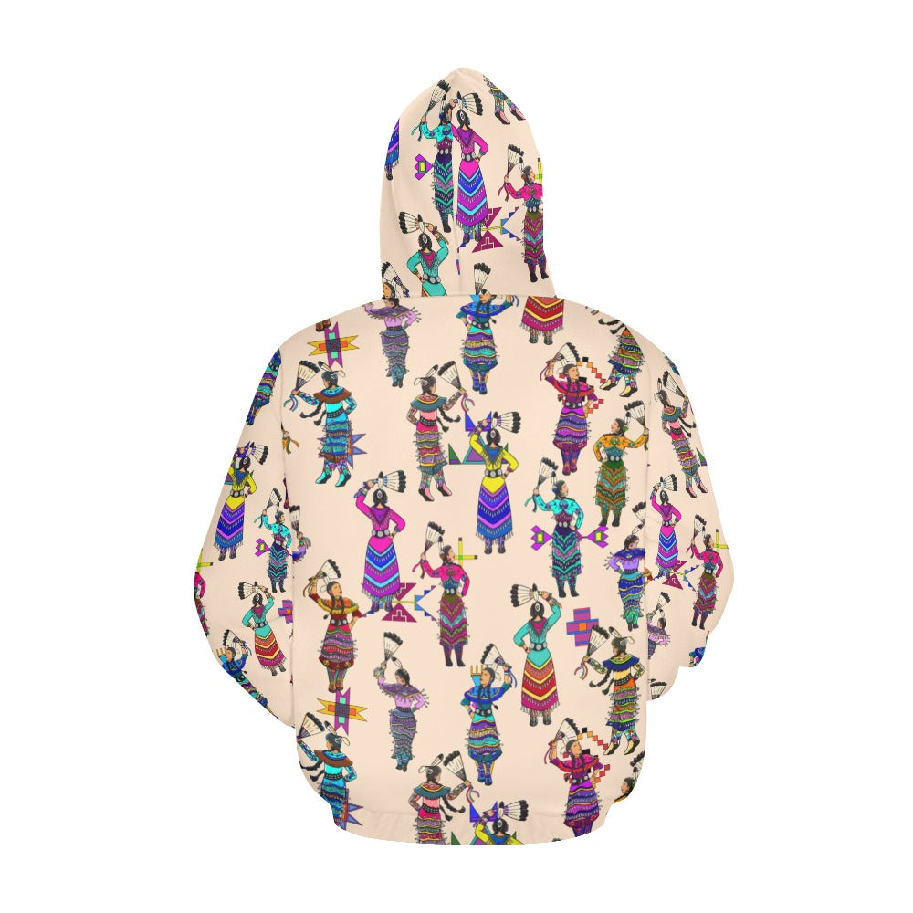 Women's Jingle Dancers Muslin Hoodie for Women (USA Size)