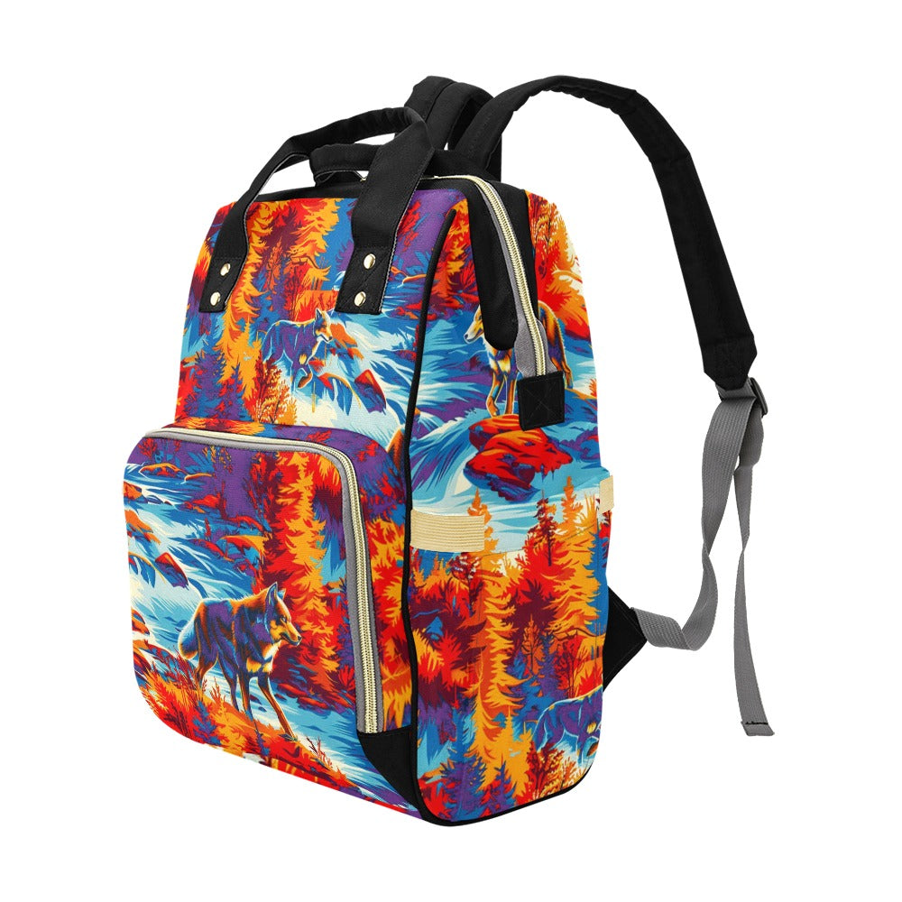 Hunting Wolves II Multi-Function Diaper Backpack/Diaper Bag
