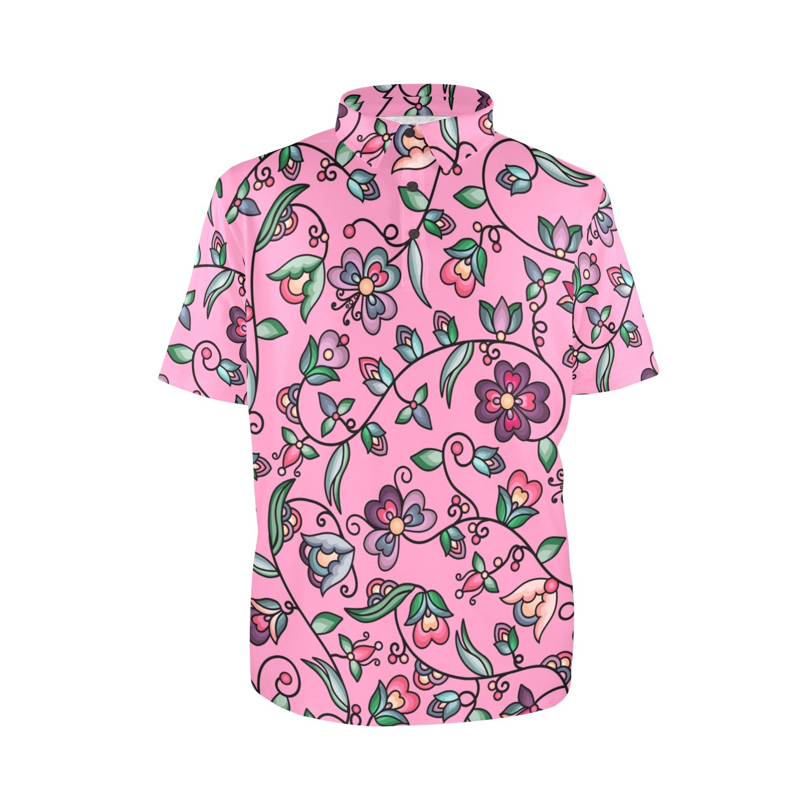 Amber Evening Garland Pink Polo Shirt