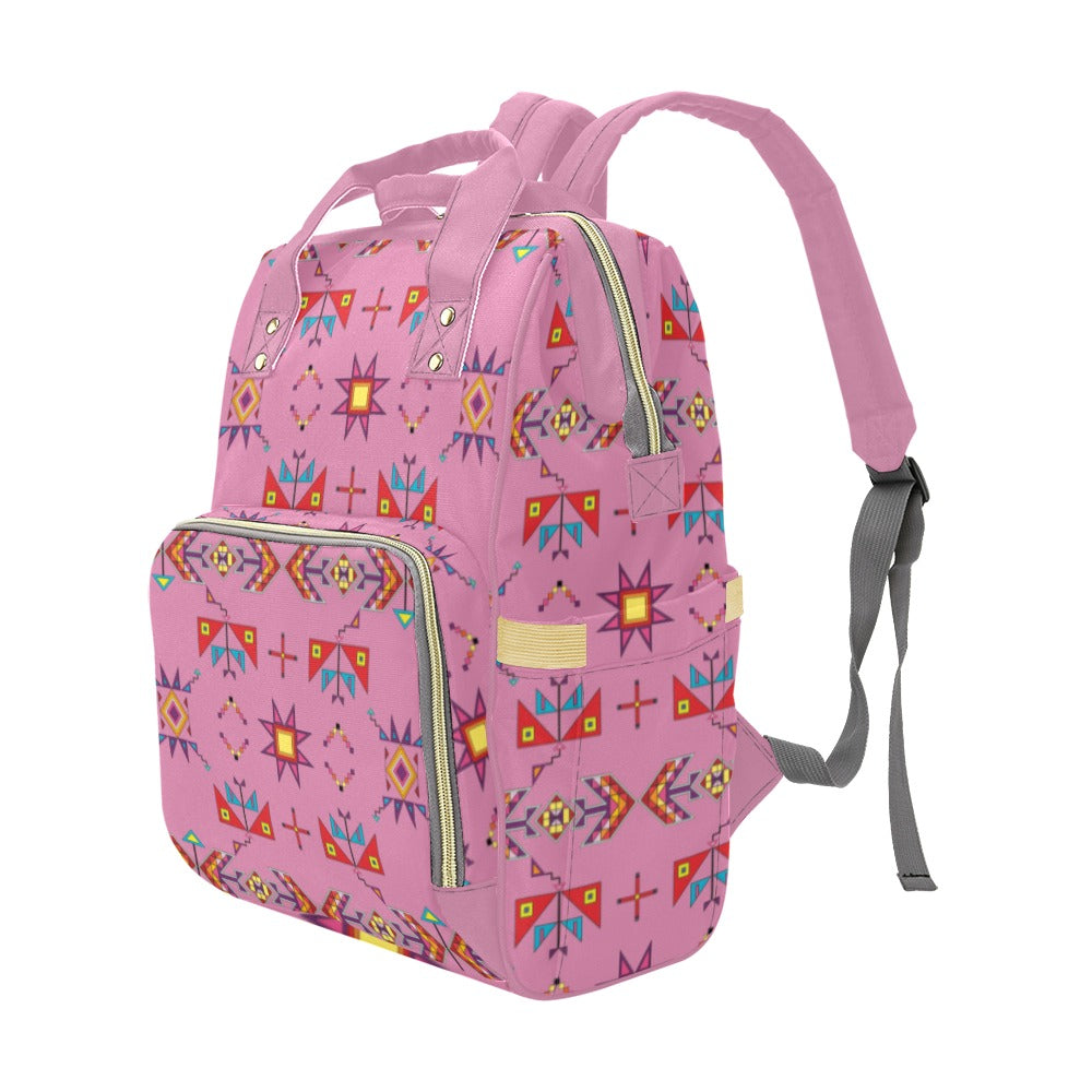 Scattered Generations Pink Multi-Function Diaper Backpack/Diaper Bag