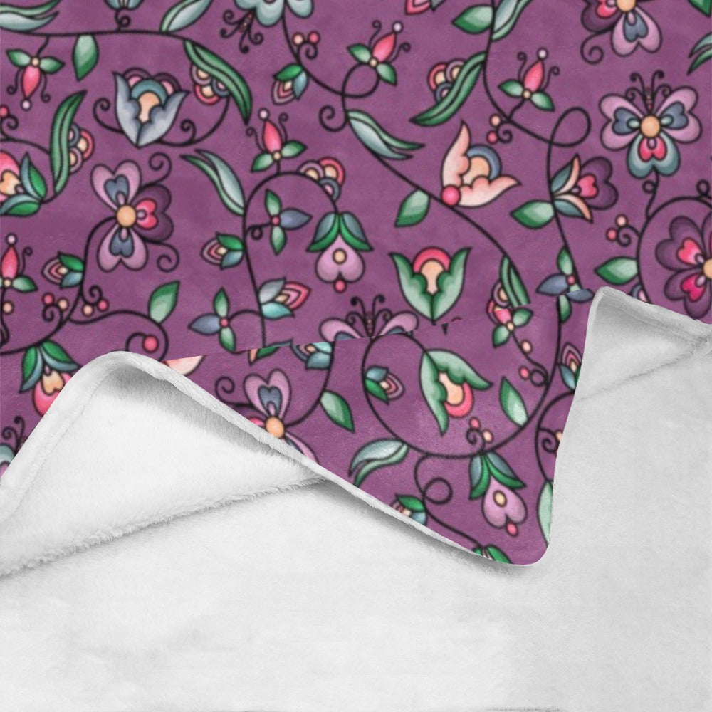 Amber Evening Garland Purple Ultra-Soft Micro Fleece Blanket 40"x50"