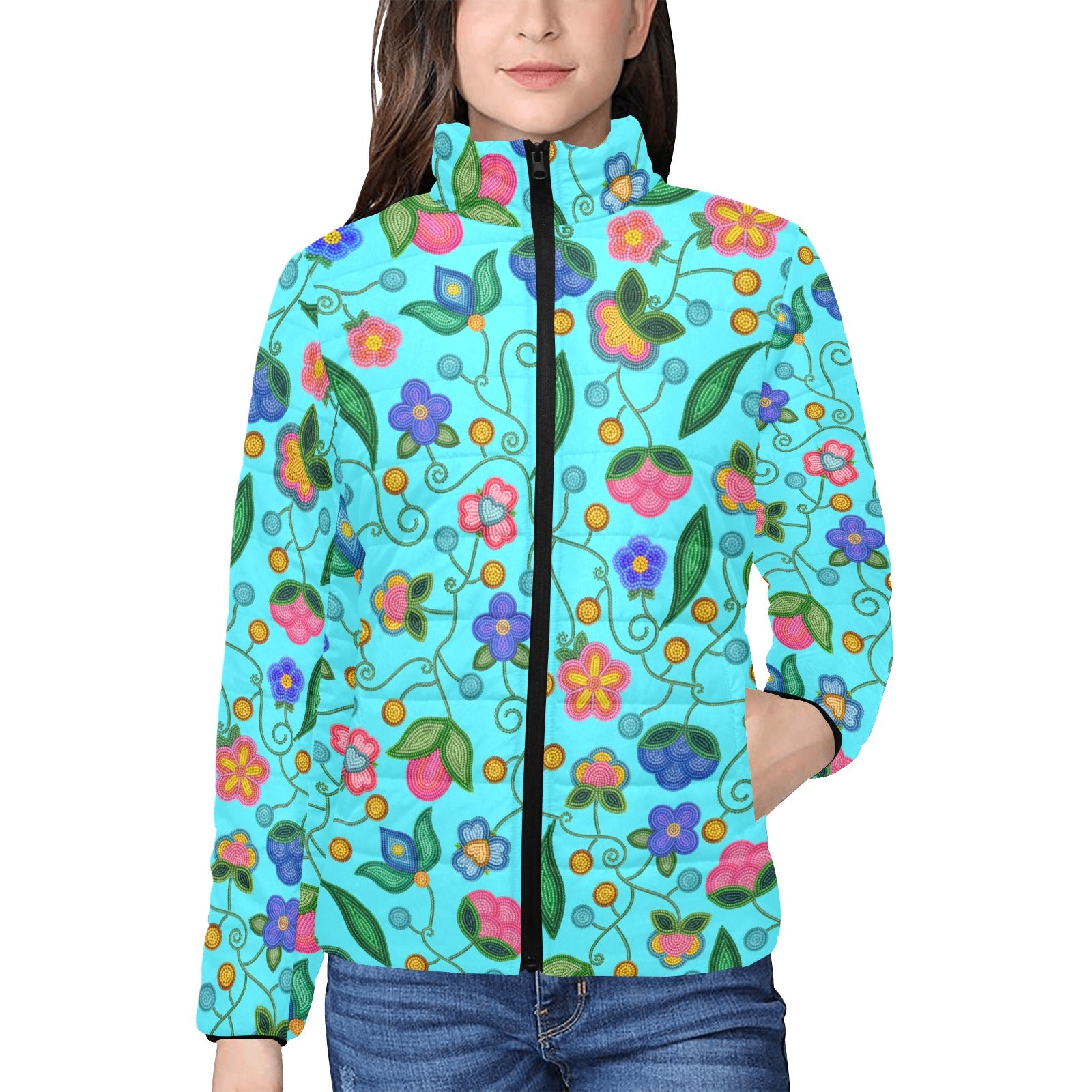 Skyberry Serenade Sky Women's Stand Collar Padded Jacket