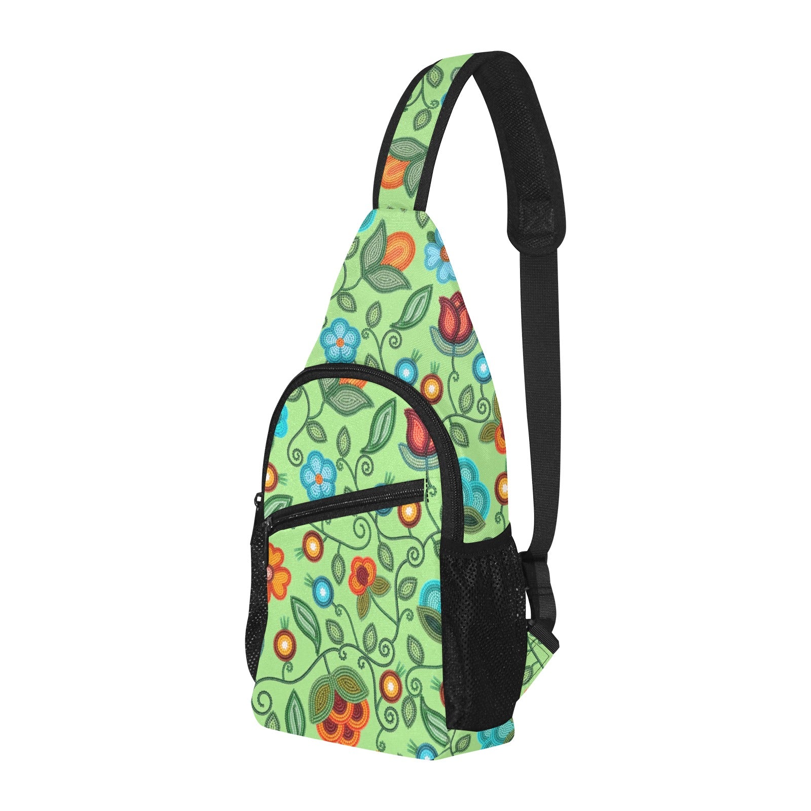 Prairie Fire Petals Sage Chest Bag