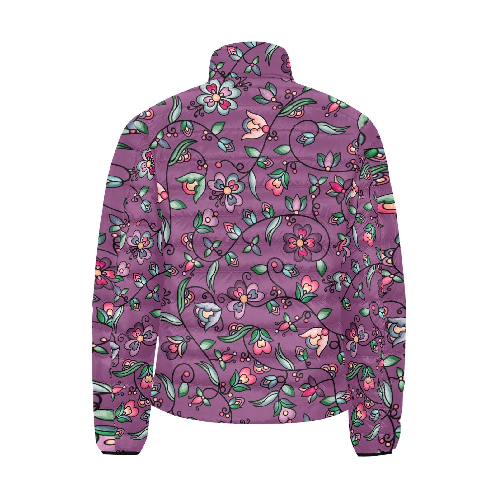 Amber Evening Garland Purple Men's Padded Jacket