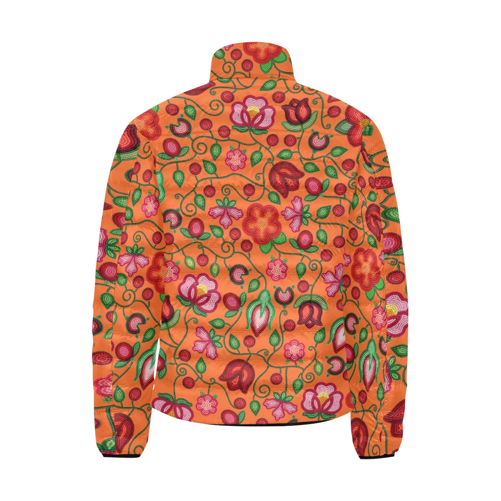 Rose Reverie Orange Men's Padded Jacket