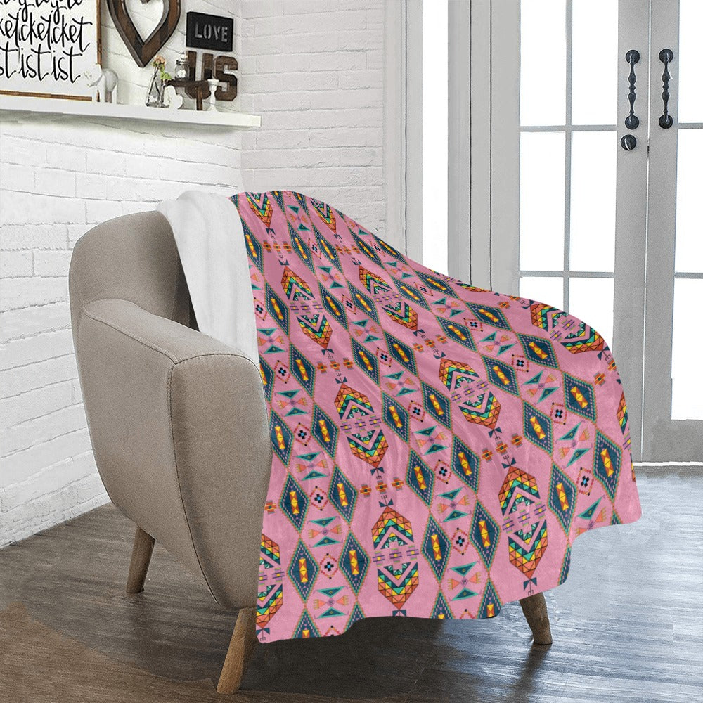 Travois Tipi Dusky Sunset Ultra-Soft Micro Fleece Blanket 40"x50"