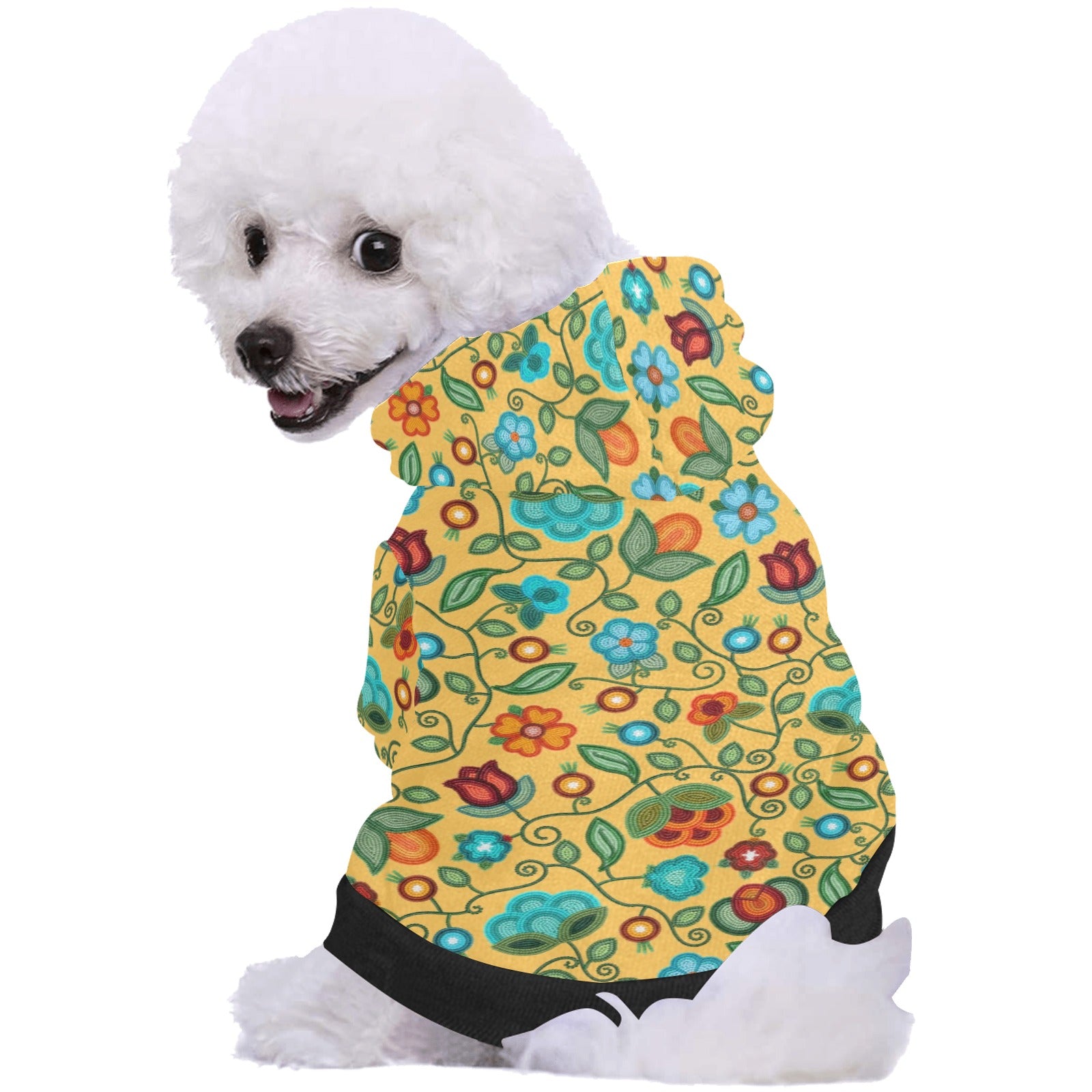 Prairie Fire Petals Honey Pet Dog Hoodie