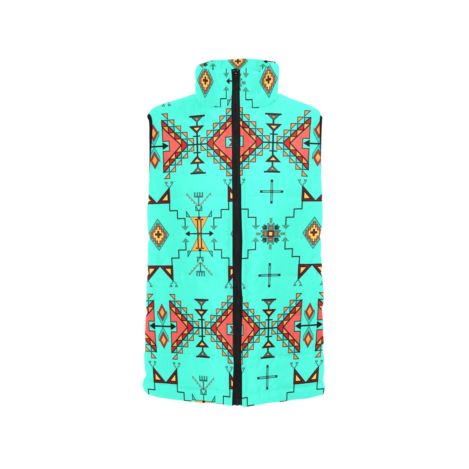 Thunder Flight Turquoise Women's Padded Vest Jacket