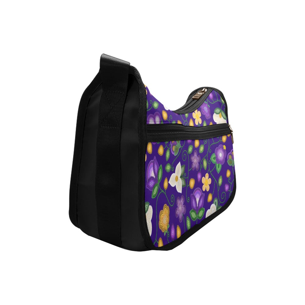 Midnight Moss Bloom Aubergine Crossbody Bag