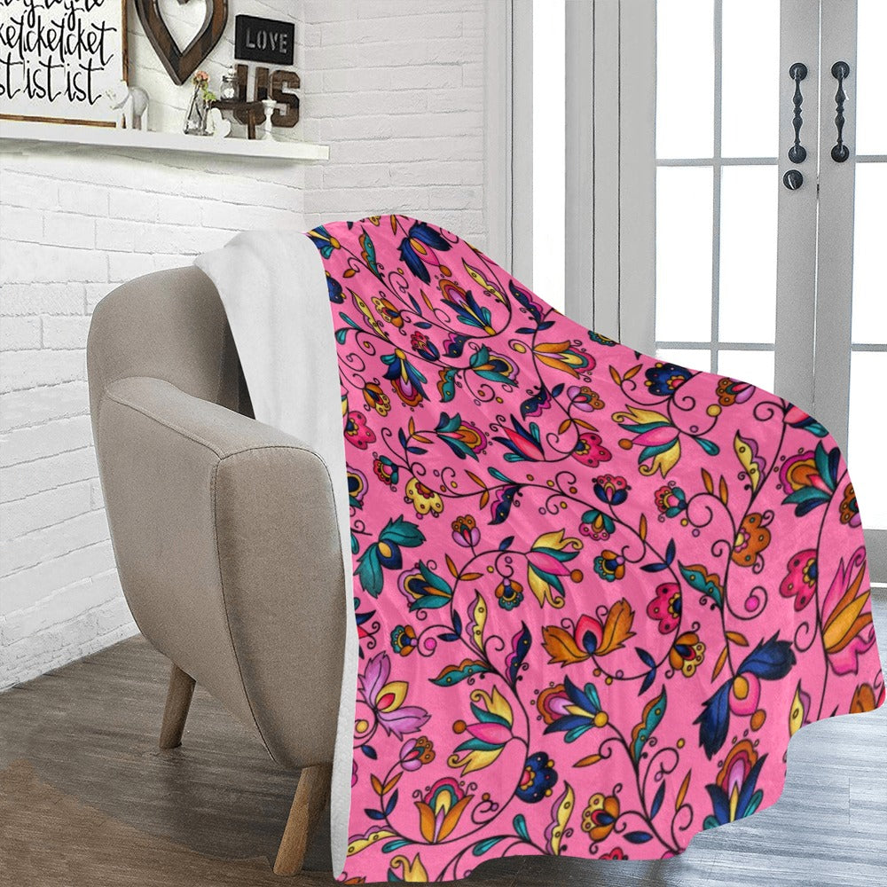 Copper Prairie Petals Pink Ultra-Soft Micro Fleece Blanket 60"x80"