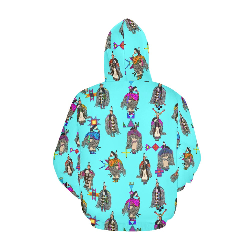 Women's Tradish Dancers Turquoise Hoodie for Women (USA Size)