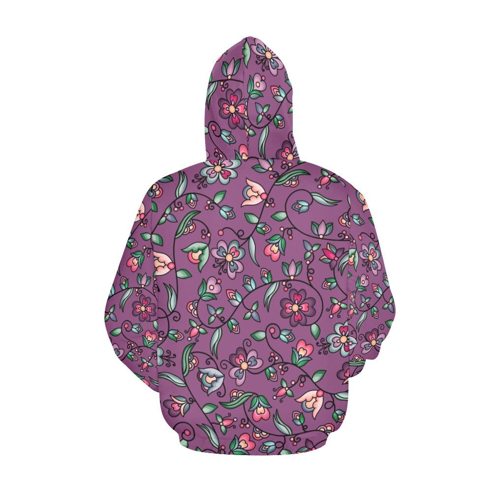 Amber Evening Garland Purple Hoodie for Women (USA Size)