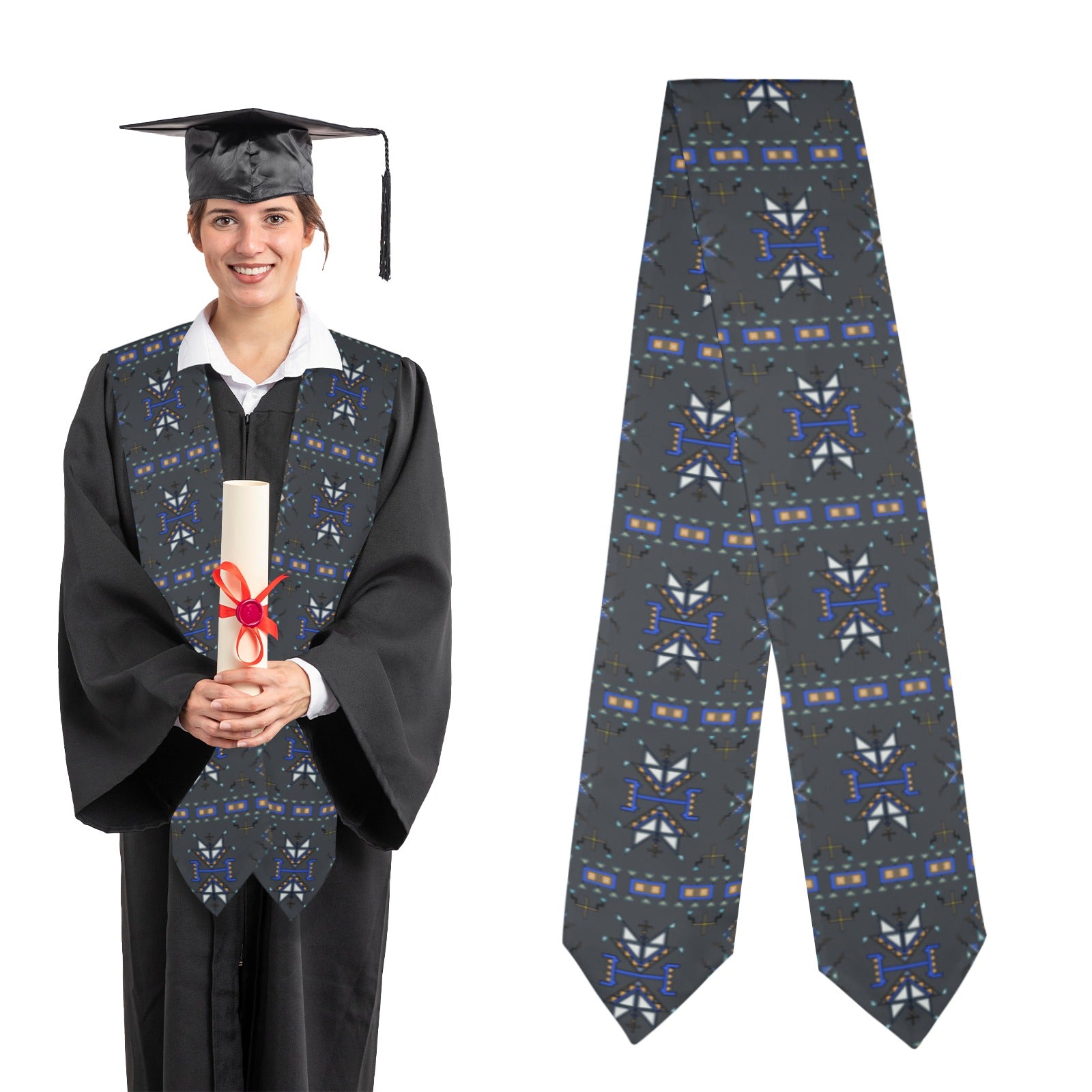 Eagle Strike Gray Graduation Stole