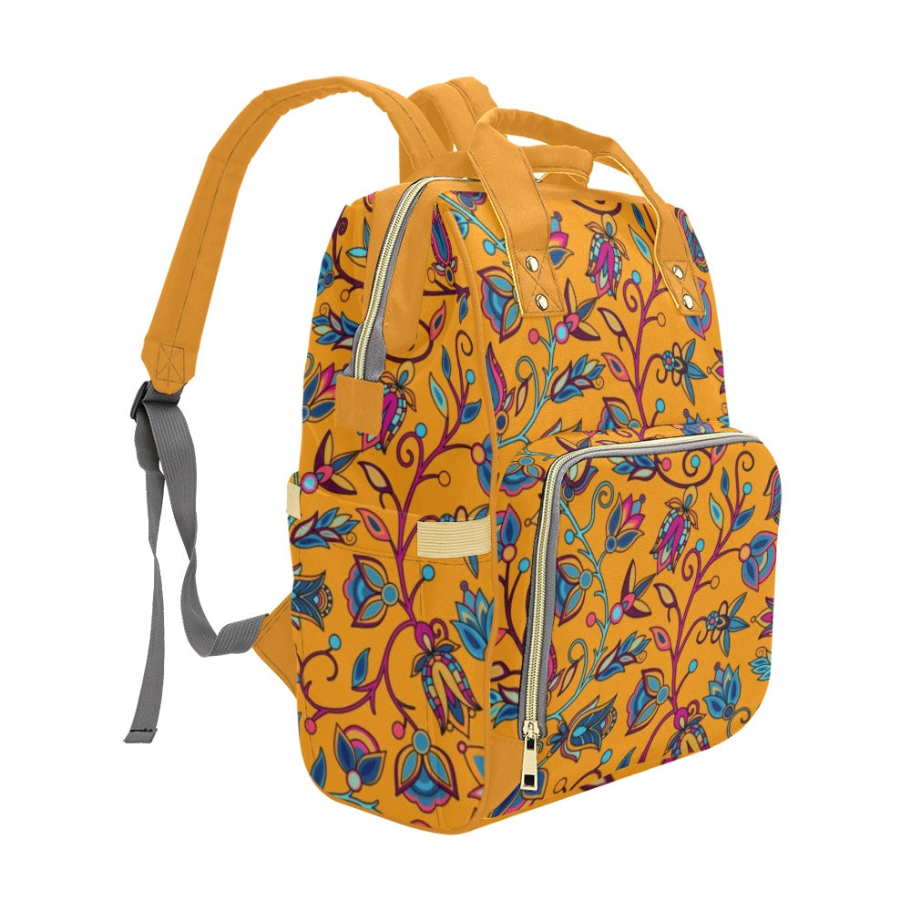 Buffalo Bloom Orange Multi-Function Diaper Backpack/Diaper Bag