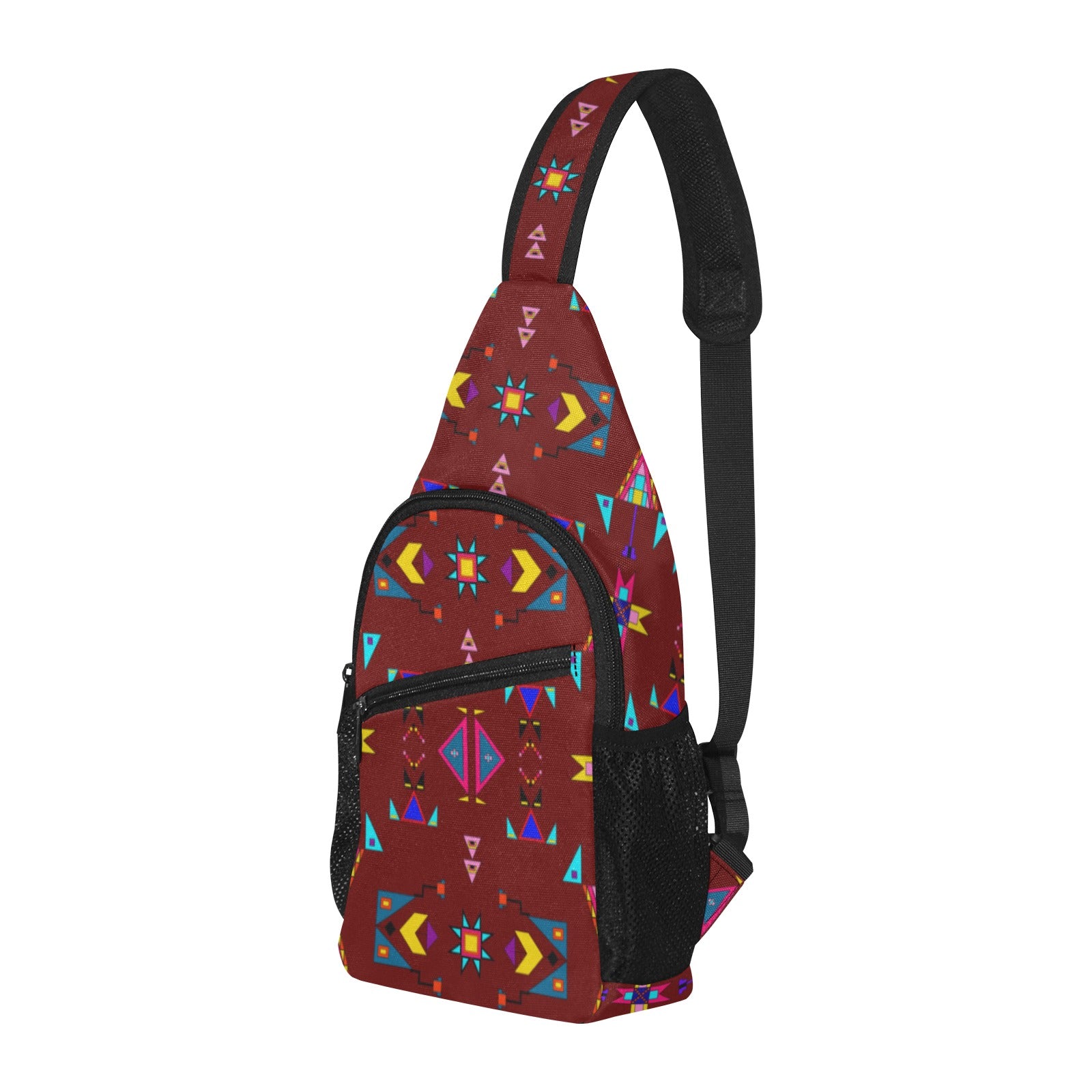 Enemy Territory Dark Maroon Chest Bag