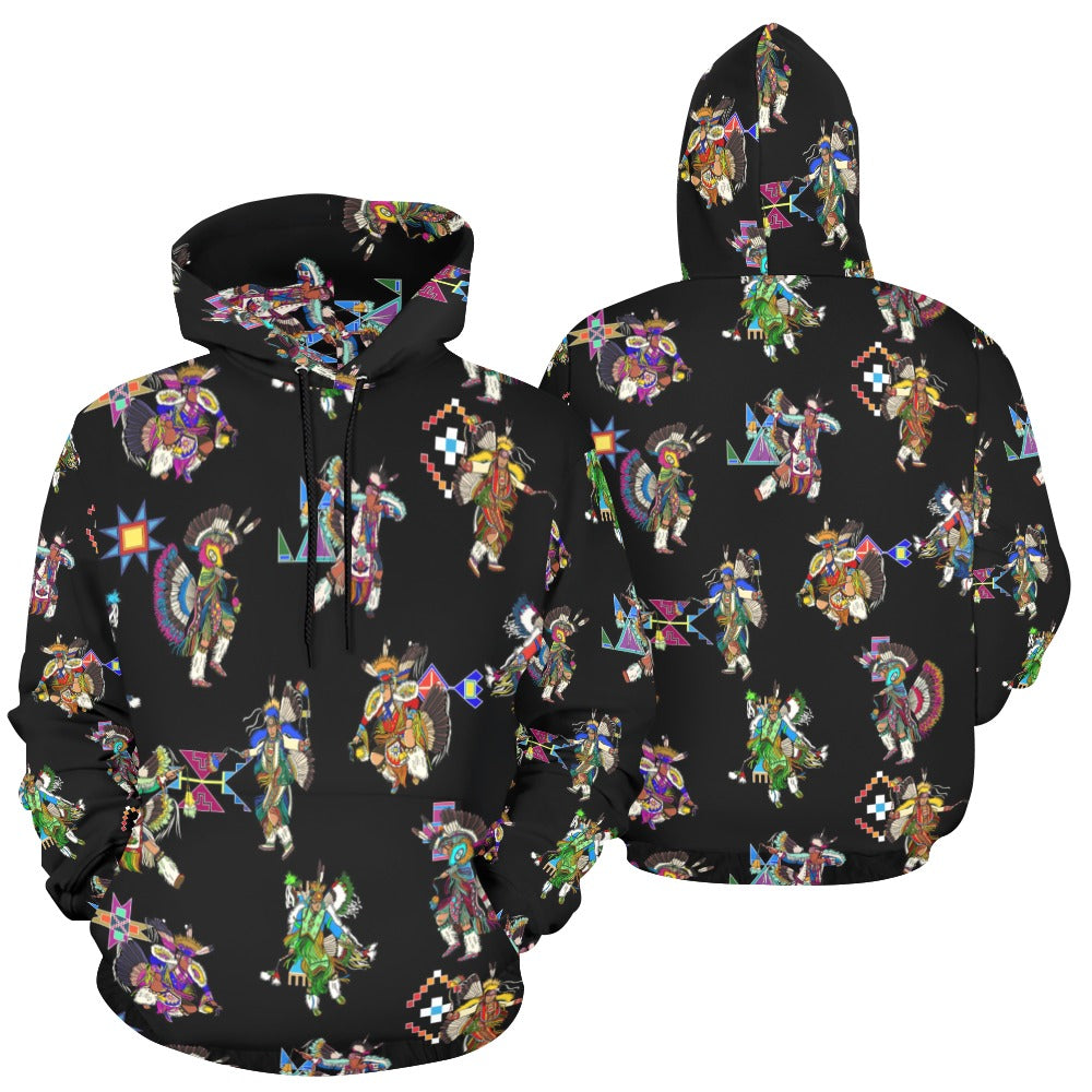 Men's Fancy Dancer Black Hoodie for Women (USA Size)
