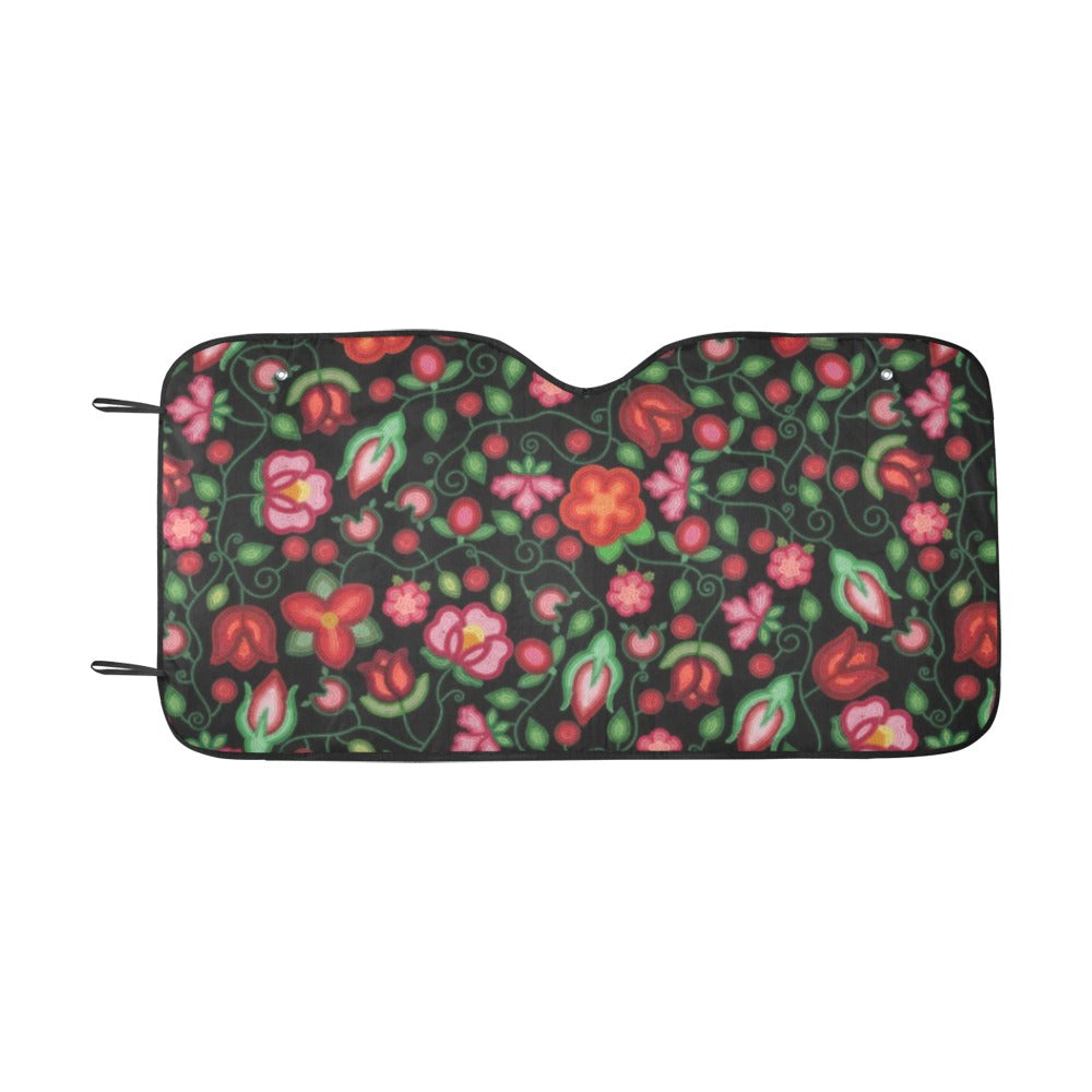 Rose Reverie Black Car Sun Shade 55"x30"