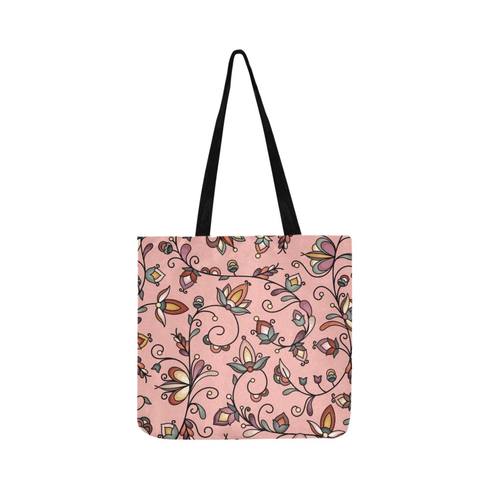 Burnt Sky Petals Peach Reusable Shopping Bag (Two sides)