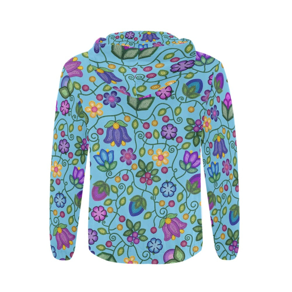Bloom Uplift Sky Men's Zipper Hoodie
