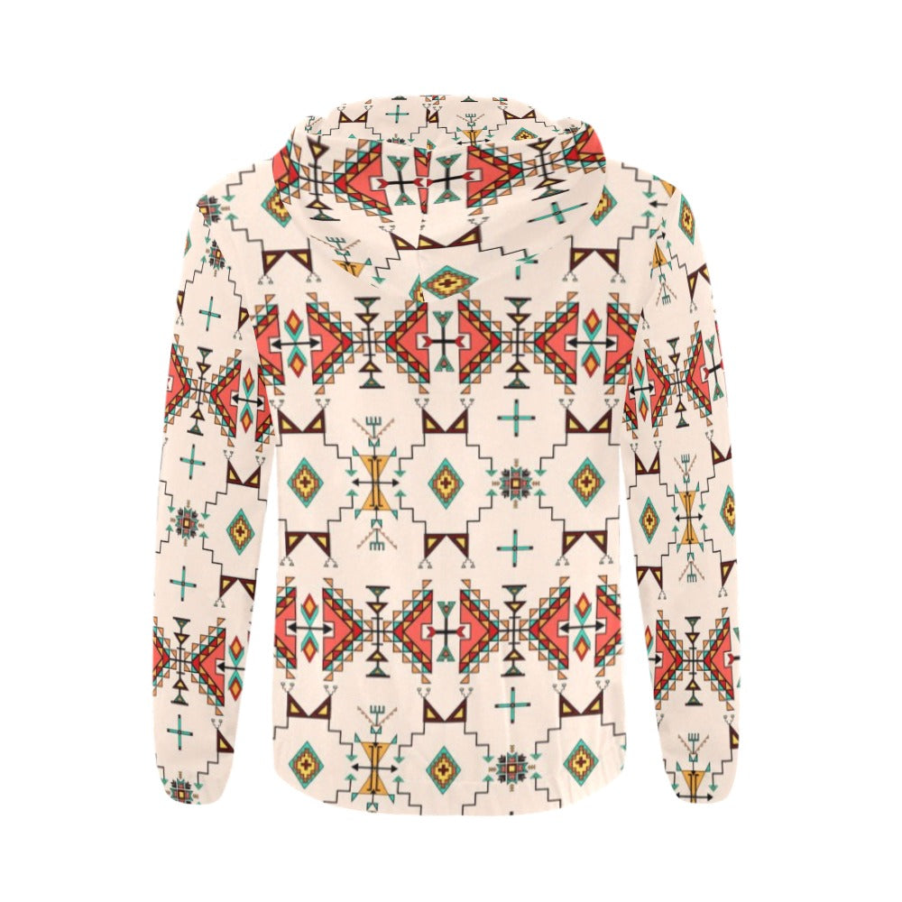 Thunder Flight Cream Men's Zipper Hoodie