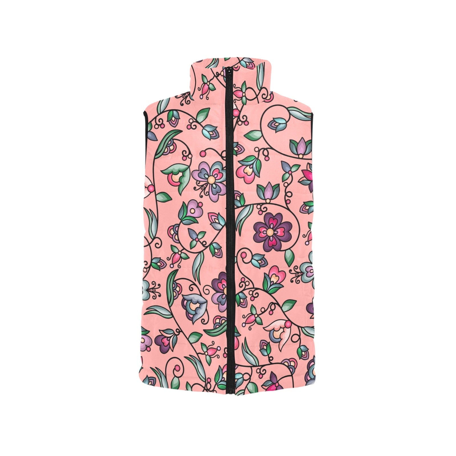 Amber Evening Garland Peach Women's Padded Vest Jacket