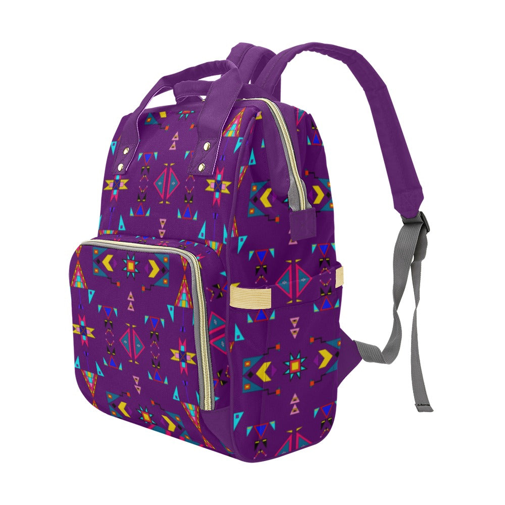 Enemy Territory Berry Multi-Function Diaper Backpack/Diaper Bag