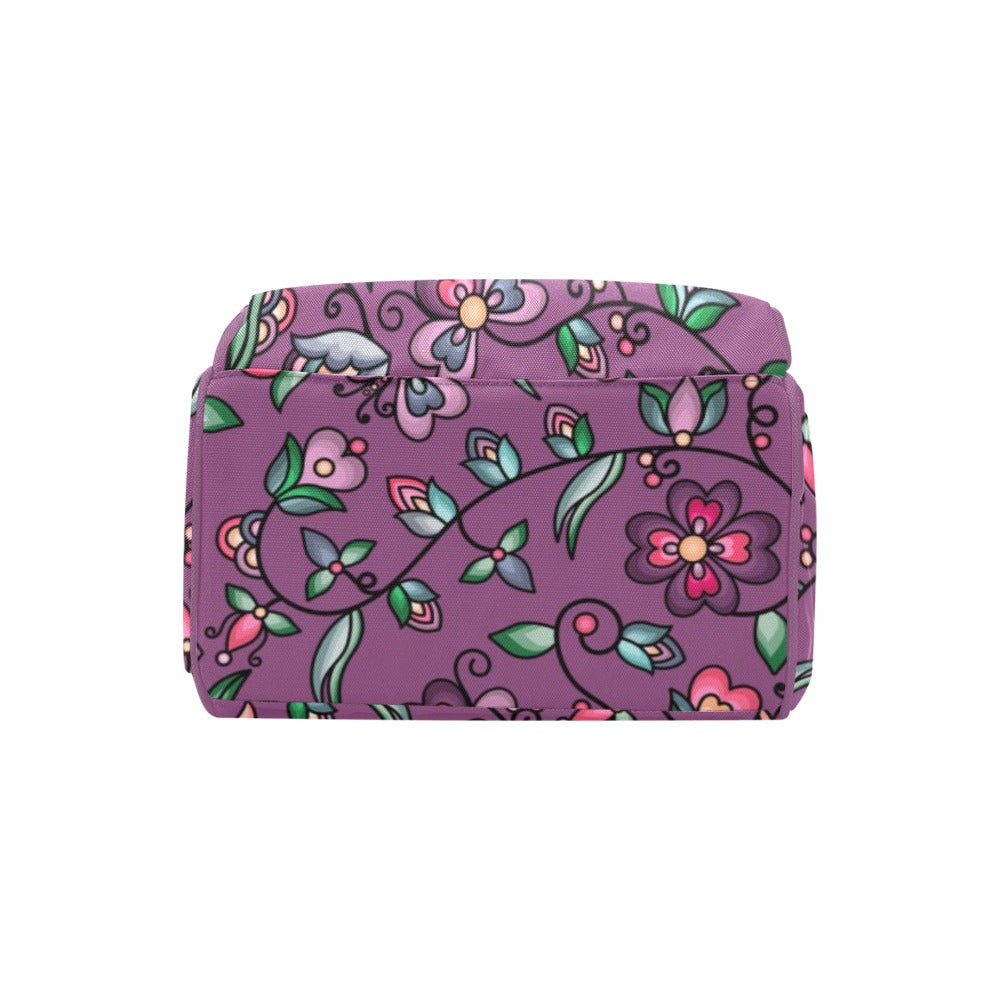 Amber Evening Garland Purple Multi-Function Diaper Backpack/Diaper Bag