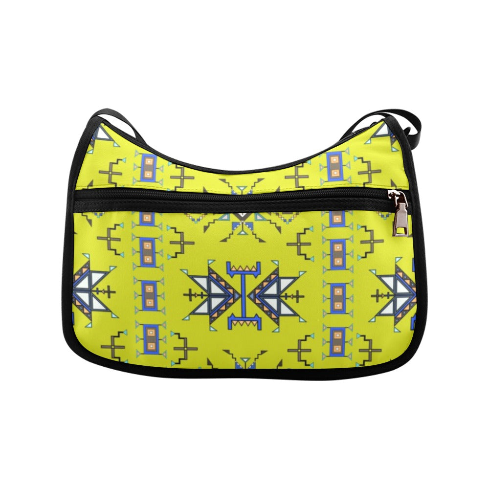 Eagle Strike Fabric Lime Crossbody Bag