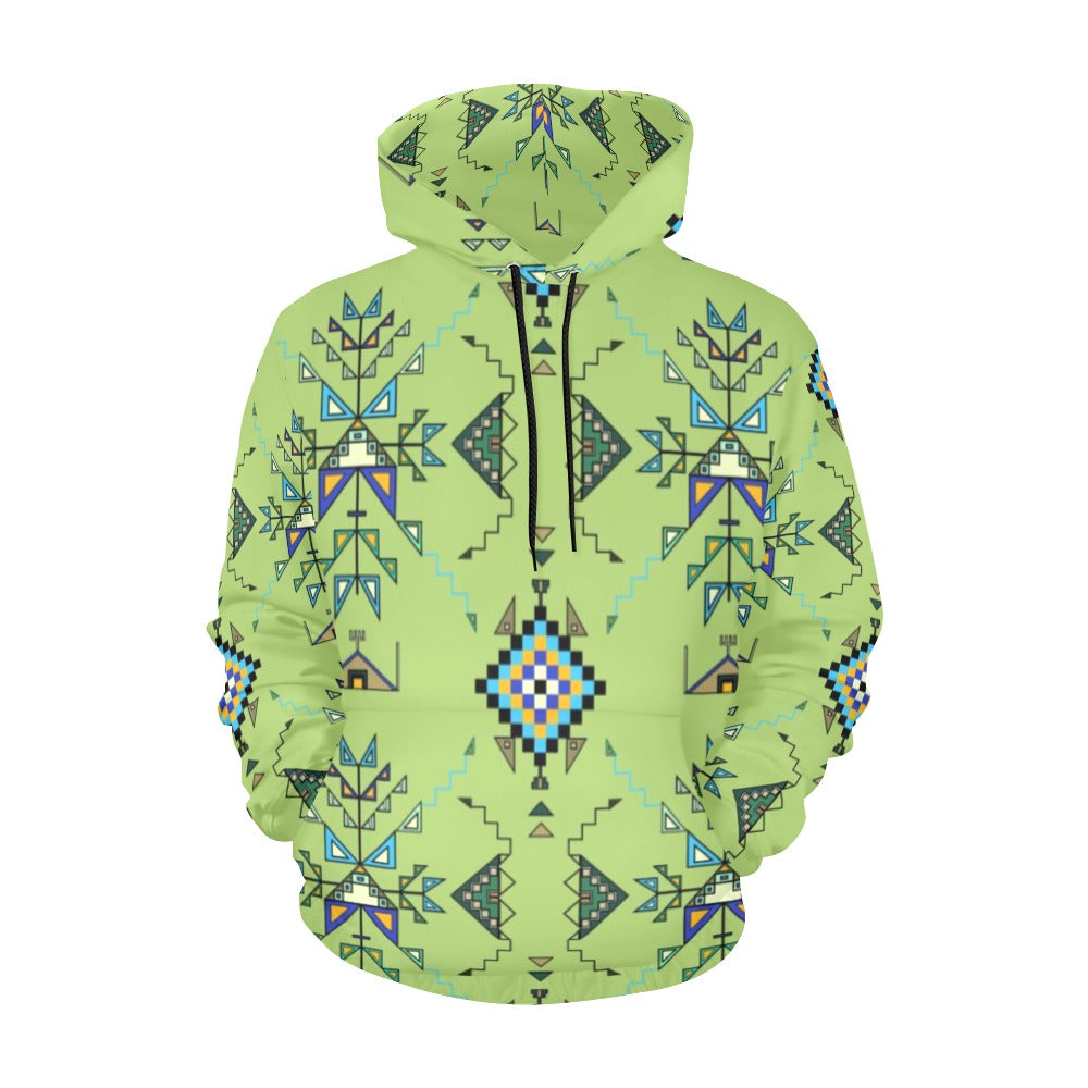 Bear Shield Green Hoodie for Men (USA Size)