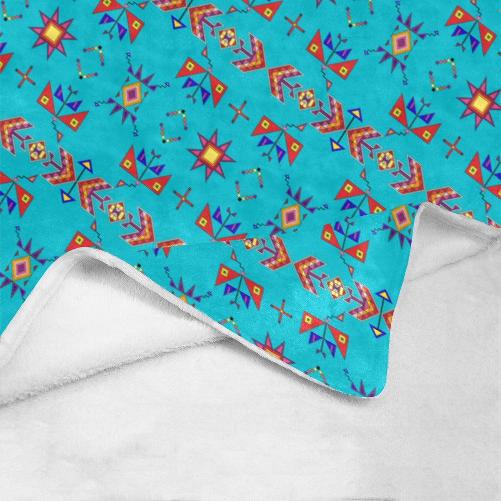 Scattered Generations Turquoise Ultra-Soft Micro Fleece Blanket 40"x50"