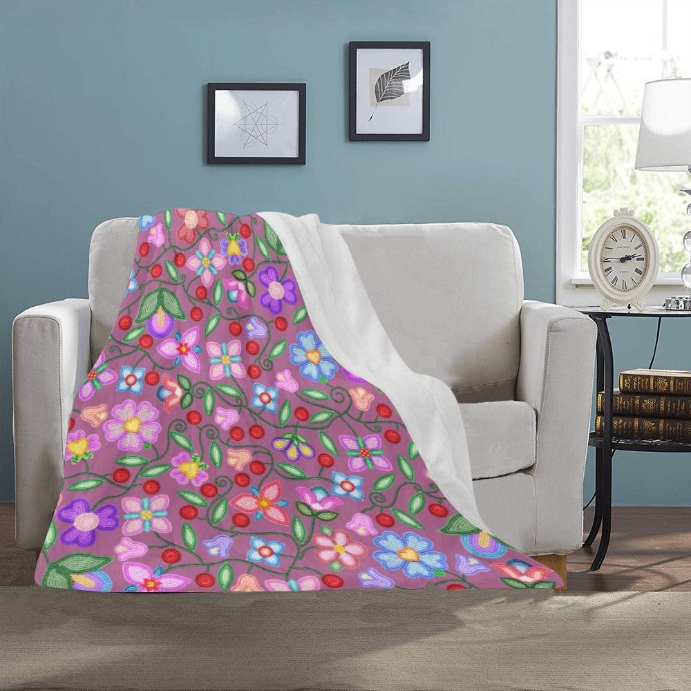 Petal Harmony Dusty Rose Ultra-Soft Micro Fleece Blanket 40"x50"