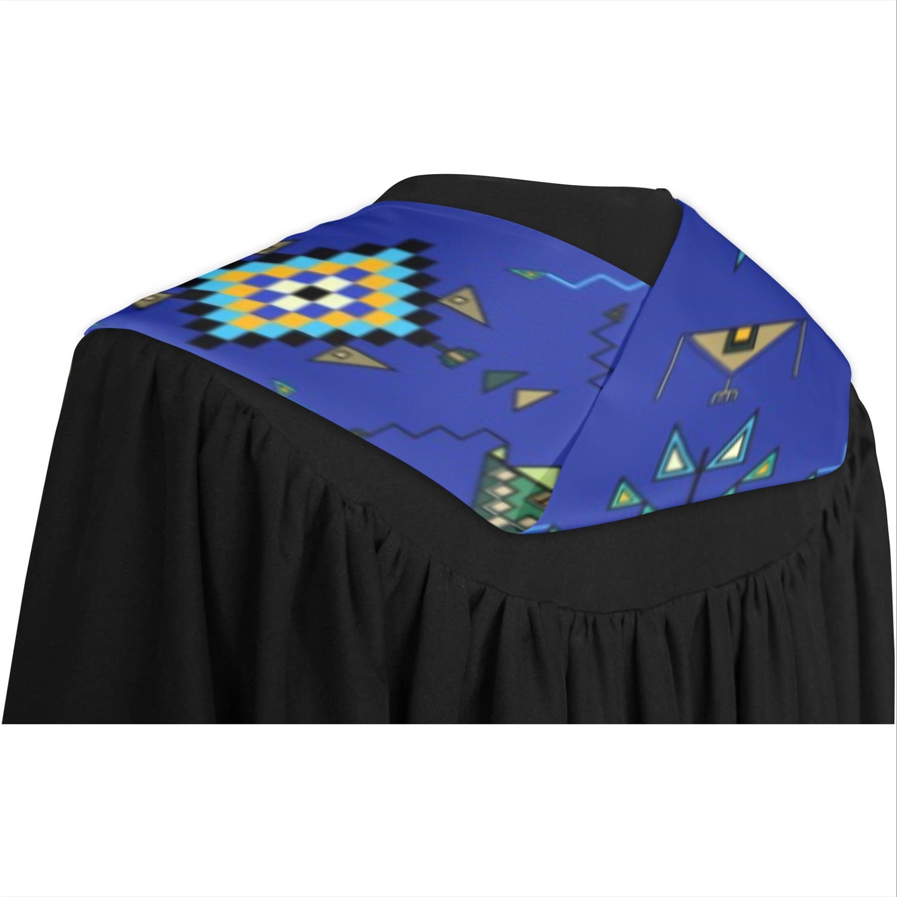 Bear Shield Dark Blue Graduation Stole