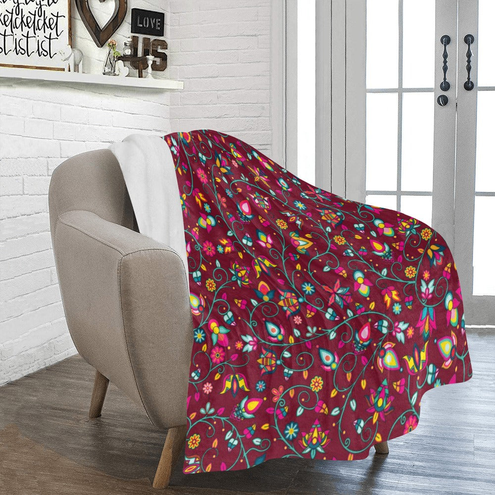 Thorny Path Cranberry Ultra-Soft Micro Fleece Blanket 50"x60"