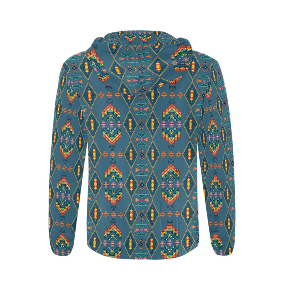 Travois Tipi Deep Lake Men's Zipper Hoodie