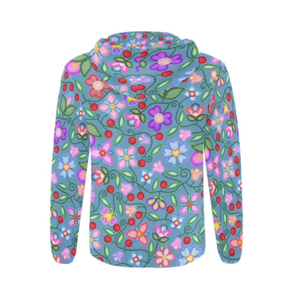 Petal Harmony River Men's Zipper Hoodie