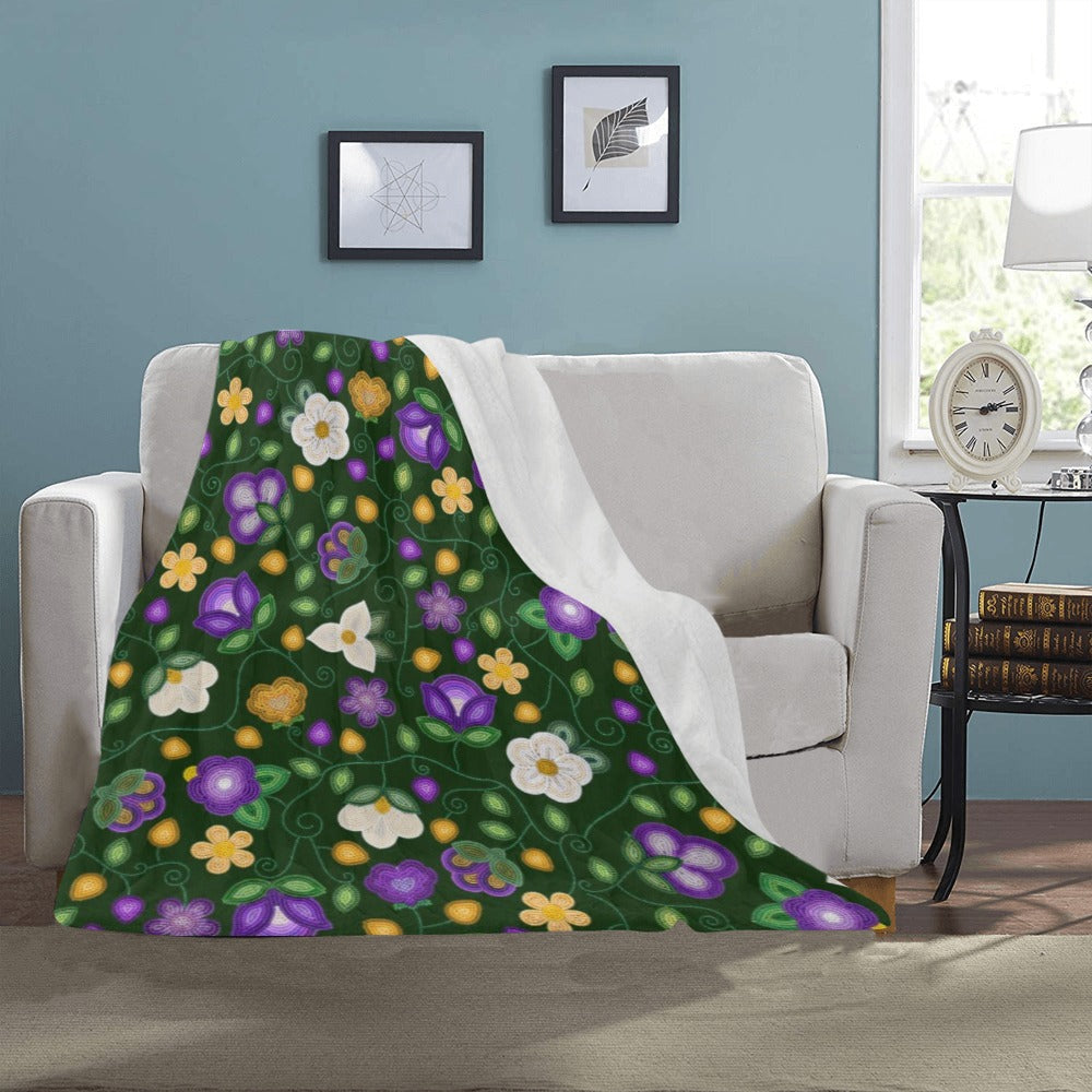 Midnight Moss Bloom Forest Ultra-Soft Micro Fleece Blanket 40"x50"