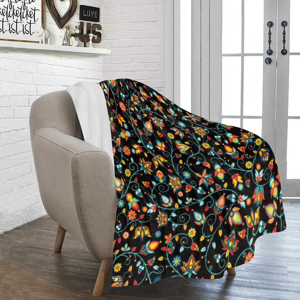 Thorny Path Black Ultra-Soft Micro Fleece Blanket 50"x60"