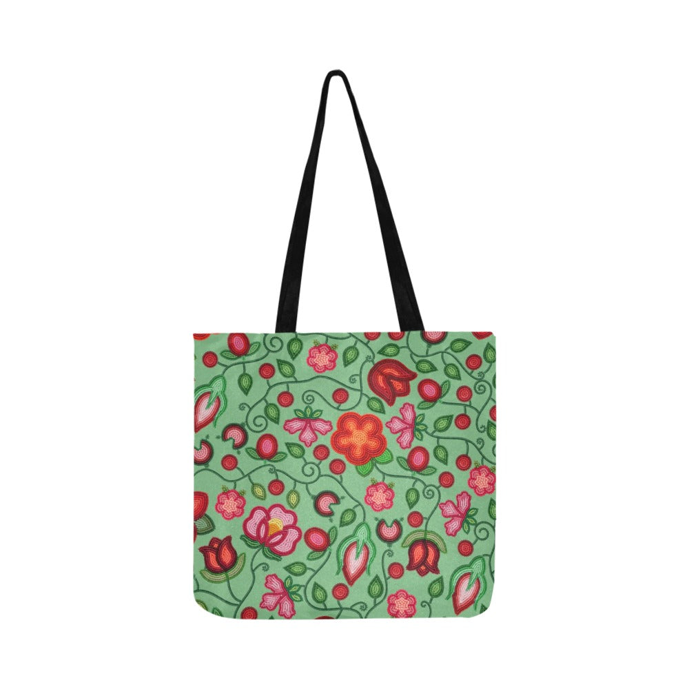 Rose Reverie Green Reusable Shopping Bag (Two sides)