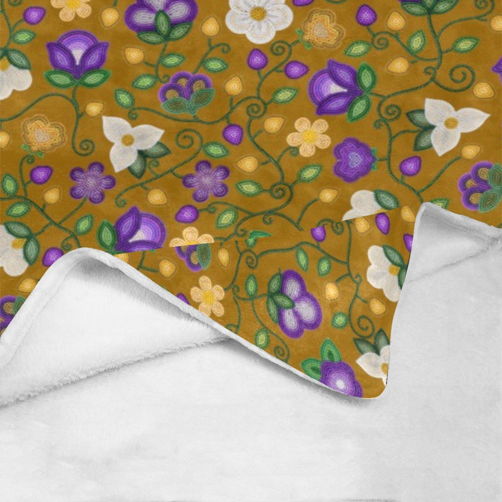 Midnight Moss Bloom Toffee Ultra-Soft Micro Fleece Blanket 50"x60"