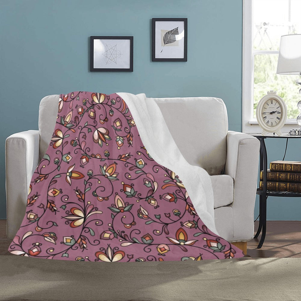 Burnt Sky Petals Magenta Ultra-Soft Micro Fleece Blanket 50"x60"