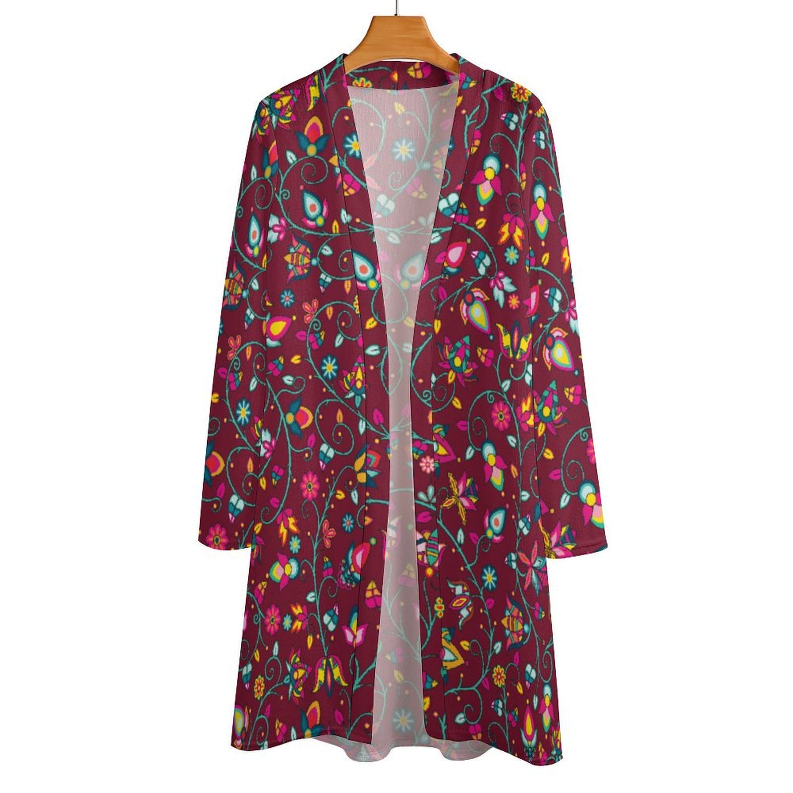 Thorny Path Cranberry Cardigan