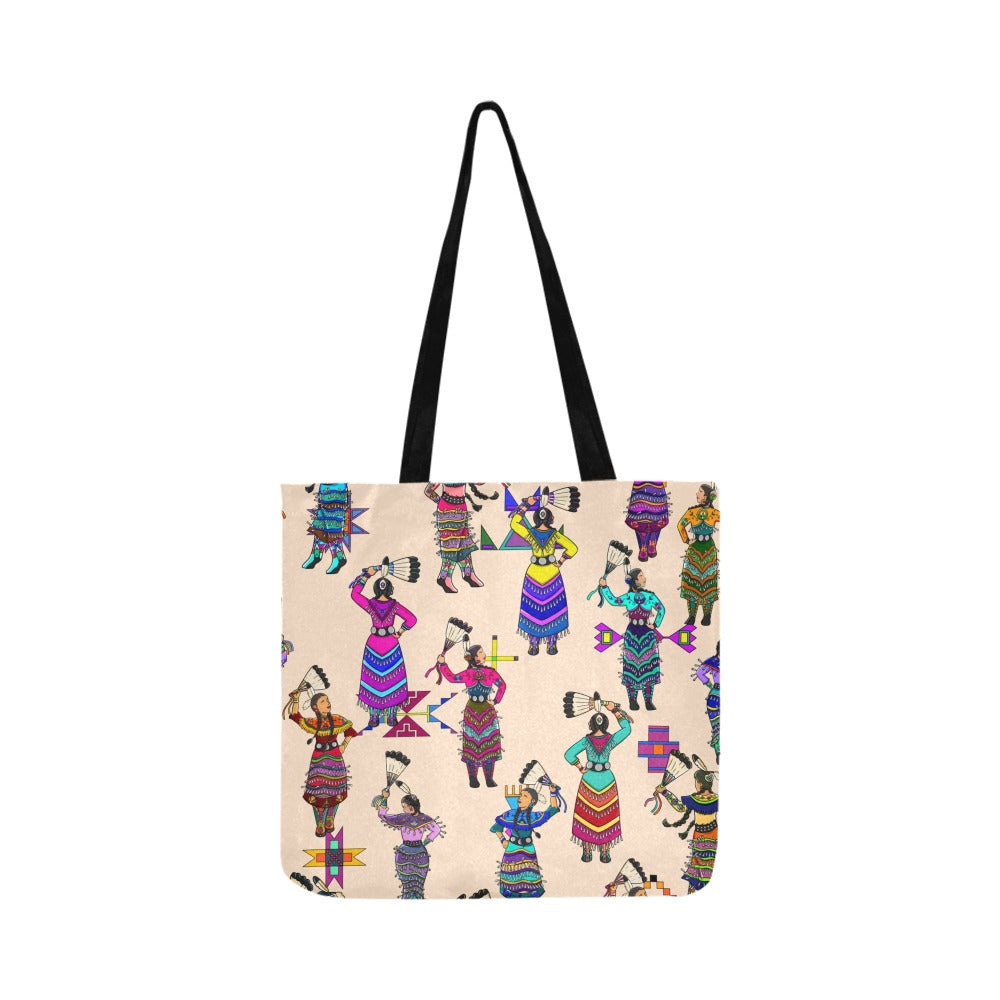 Women's Jingle Dancers Muslin Reusable Shopping Bag (Two sides)