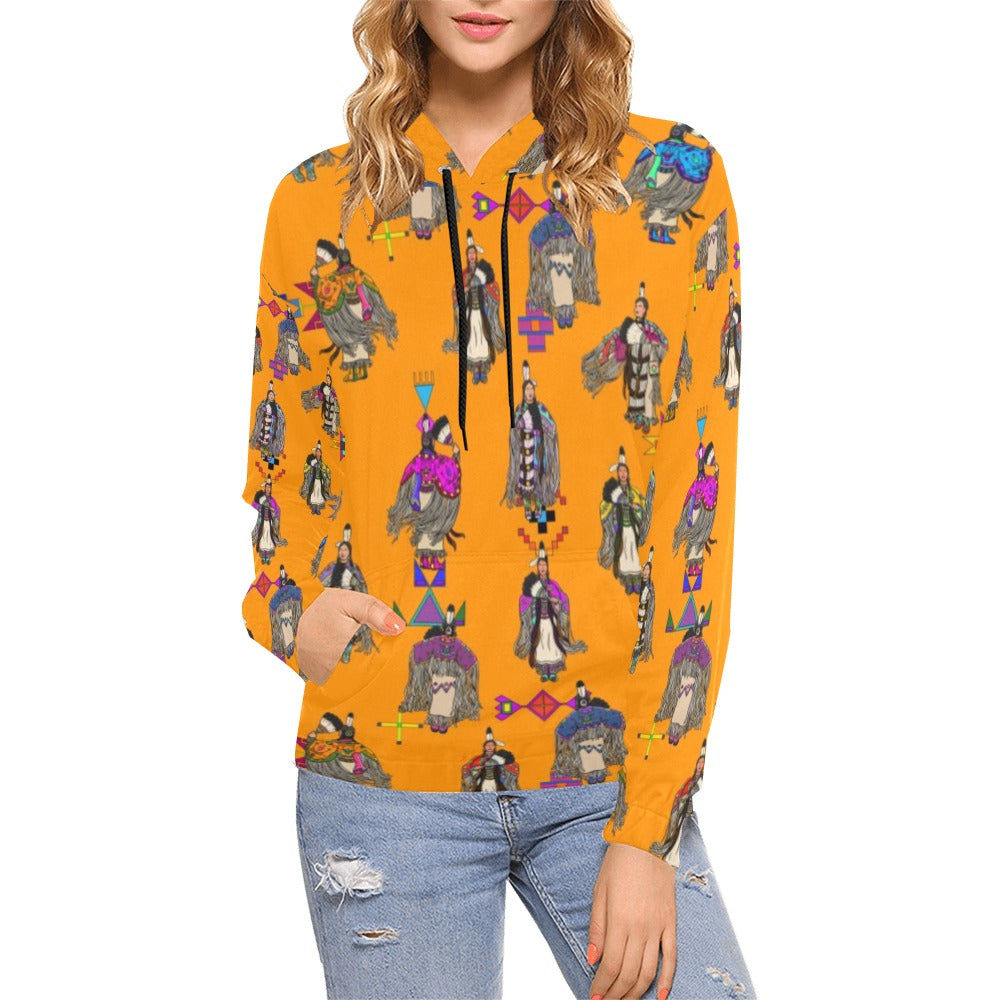 Women's Tradish Dancers Orange Hoodie for Women (USA Size)
