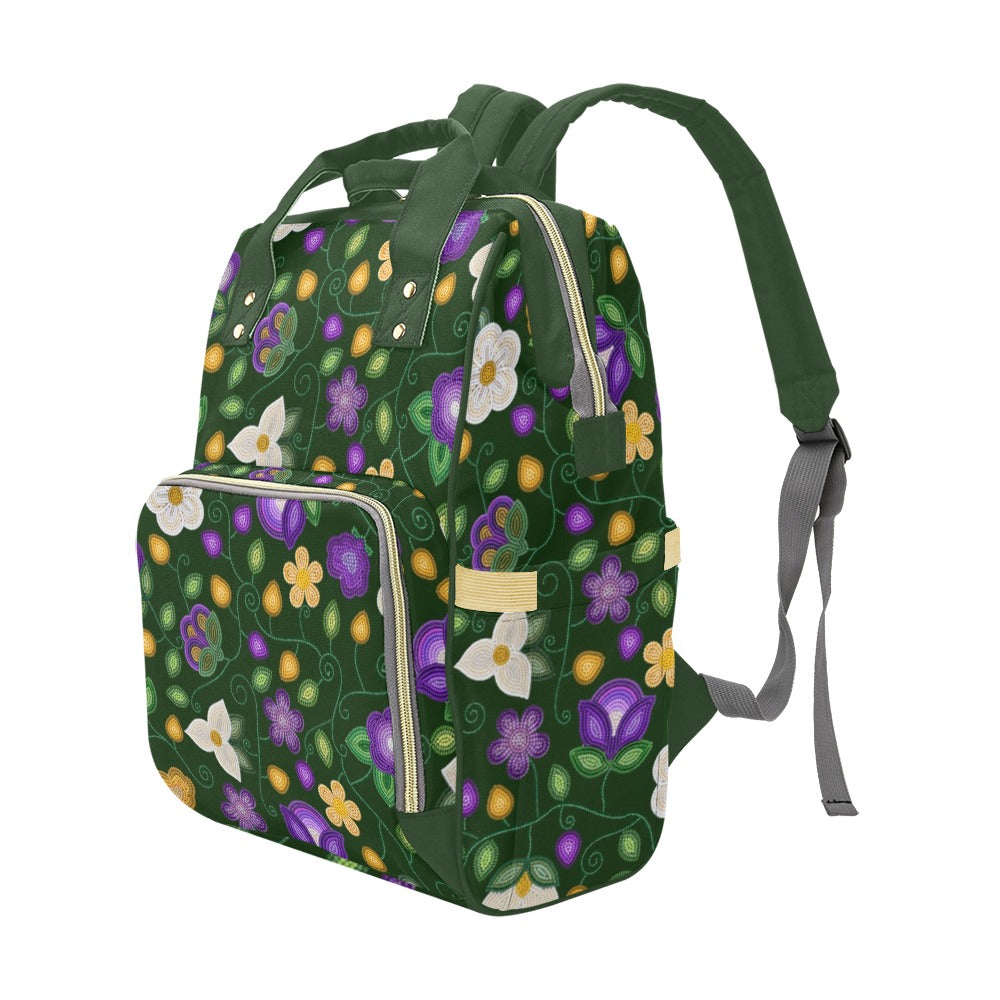 Midnight Moss Bloom Forest Multi-Function Diaper Backpack/Diaper Bag