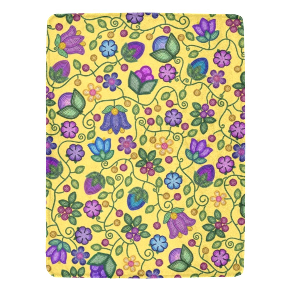 Bloom Uplift Yellow Ultra-Soft Micro Fleece Blanket 60"x80"