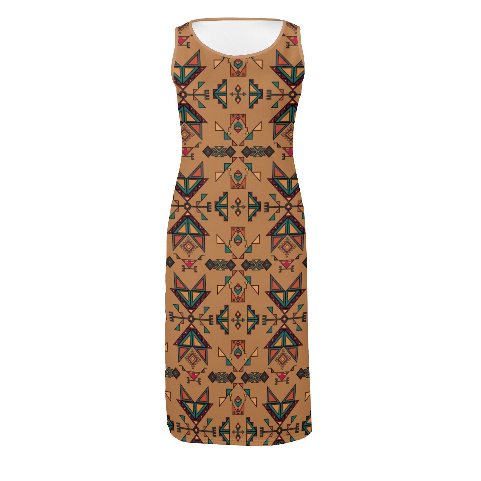 Arrow dawn Brown Phaedra Sleeveless Open Fork Long Dress